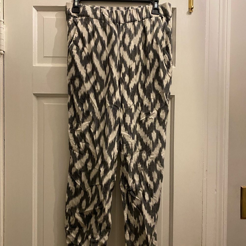 J. Crew Printed Trouser with Cinched Ankle Bottom Size 4